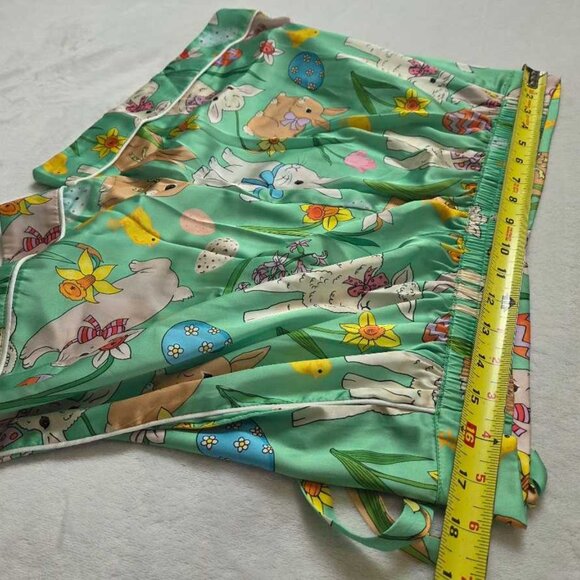 New XL Karen Mabon Anthropologie A basket full of joy bunny & chicks pajama set - Picture 12 of 12